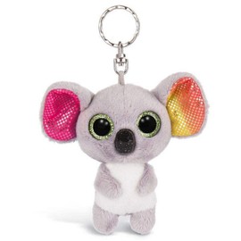 Nici 46310 Glubschis Keyring Koala Miss Crayon 9cm, Cartoon, Grey/Multi-coloure, One Size