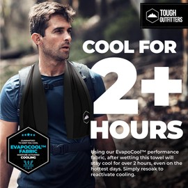 Tough Outdoors Cooling Towel - Cooling Towels for Neck & Face - Ice Wrap & Sweat Rag for Camping Gym Yoga & Sports - Workout Towel for Gym Sweat - Cool Towels for Extreme Heat