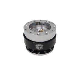 New World Motoring 6 Hole Universal Car Steering Wheel Quick Release Hub Adapter - CHROME ALLOY