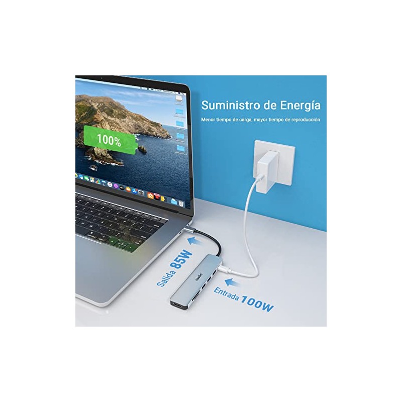 atolla USB C HUB, 7 en 1 Adaptador USB C