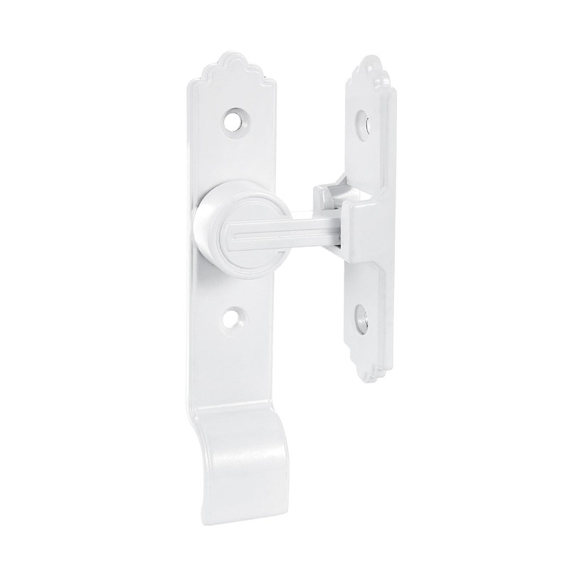90 Degree White Barn Door Lock, Flip Gate Latch with
