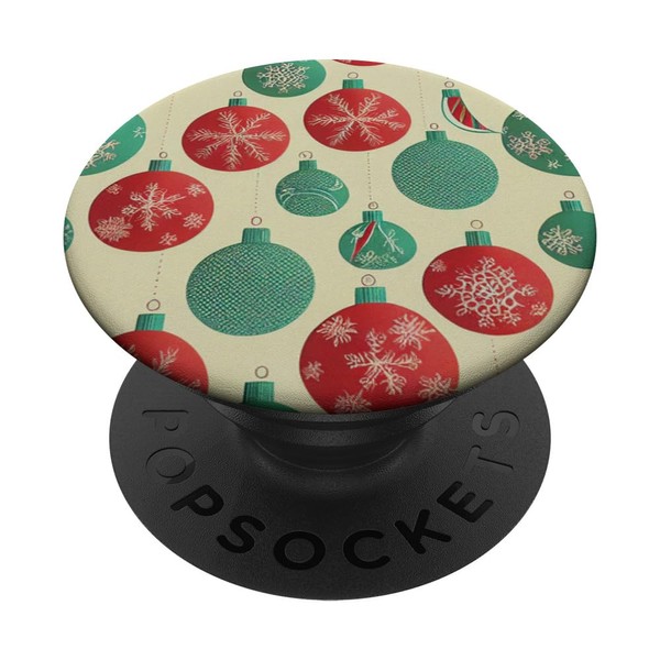 Retro Christmas Ornaments PopSockets Standard PopGrip