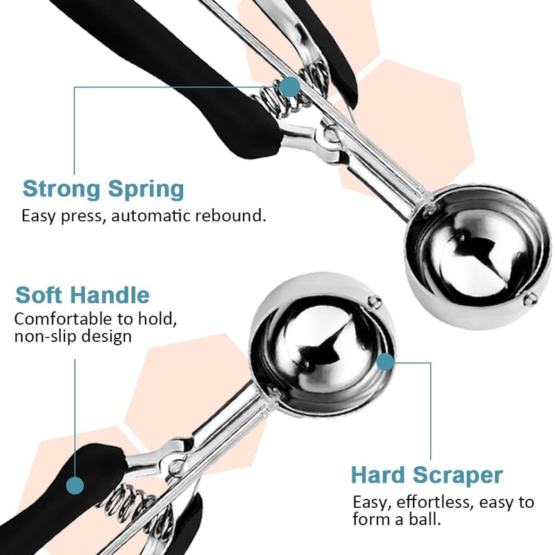 Ice Cream Scoop, Stainless Steel Ice Cream Scoop for Baking,