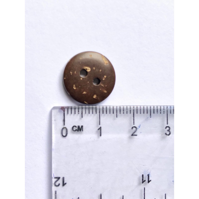 Natural Coconut Buttons, 2-Hole Round Brown Sewing Buttons for Overcoats