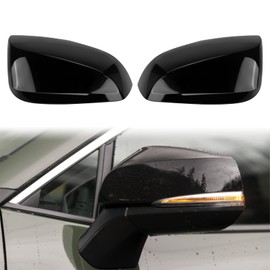Glossy Black Direct Replacement Mirror Cover for 2019-2024 Toyota RAV4 XLE XSE and Limited Hybrid with Turn Signal Light Model, Directly Replace Style, Not Sticker Style