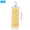 ANKROYU 6Color Lipstick Holder Keychain, Wave Pattern Lip Balm Chapstick