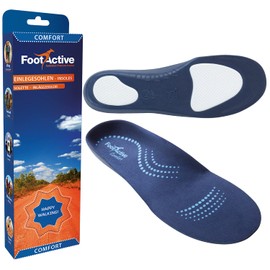 FootActive Comfort Original Brand Insoles, Wonderful Walking Comfort for Feet, Legs and Back, Especially for Heel Spur - Blue -