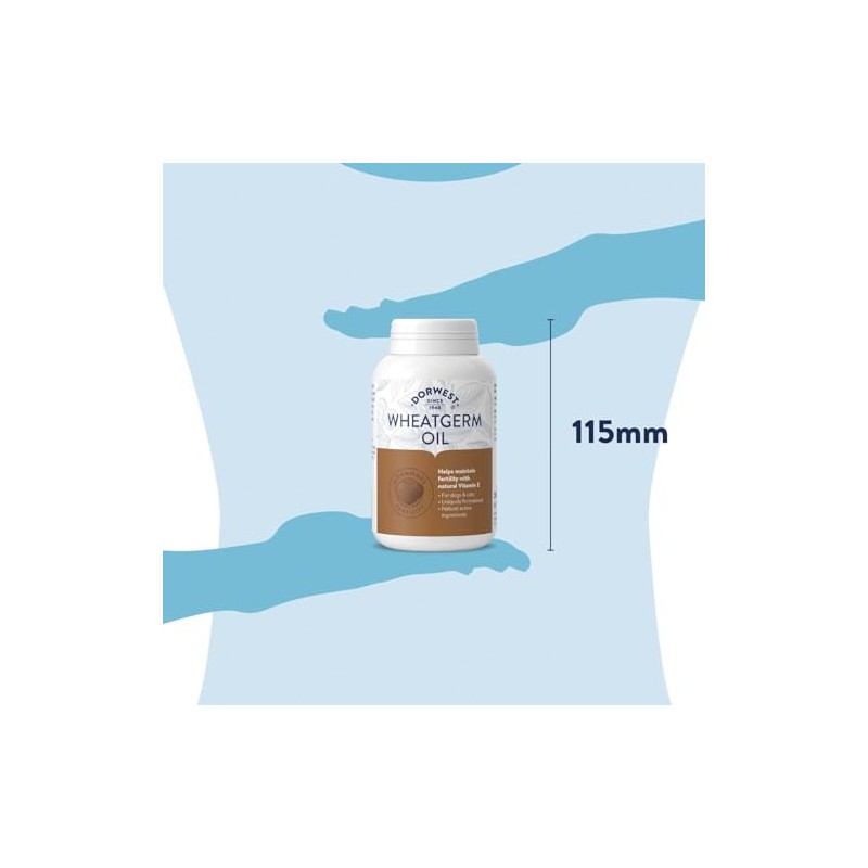 Dorwest Herbs Wheatgerm Oil Capsules for Dogs and Cats 200