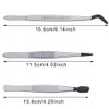 Lobamop 3-Piece Tweezers with Rubber Tips, Tweezers, PVC Coated Tweezers