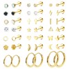 Kakonia 21 Pairs Small Tiny Stud Earrings for Women Men