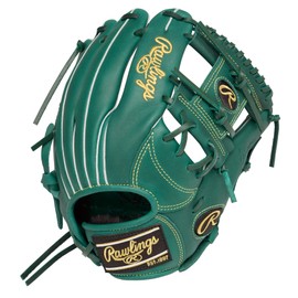 Rawlings Baseball Glove Soft JR. Childrens Junior HYPER TECH R9 SERIES GJ5R9N6L Dark Green [For All Around Use] Size L *For Right Throwing (Worn on Left Hand)