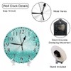 KEEPSUPER Clock Teal Sparkle Wall Clock 10 Inch Silent Non-Ticking