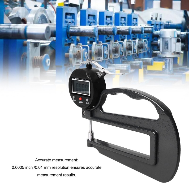 Digital Thickness Gauge 0.0005in 0.01mm Resolution 0 to 12.7 X