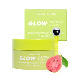 I DEW CARE Eye Cream with Applicator - Glow-Key | Guava Extract, Vitamin C, Hyluronic Acid & Niacinamide for Under Eye Treatment, Brightening & Hydrating, 0.50 Fl Oz