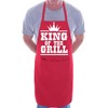 Print4U King Of The Grill BBQ Cooking Novelty Apron Red
