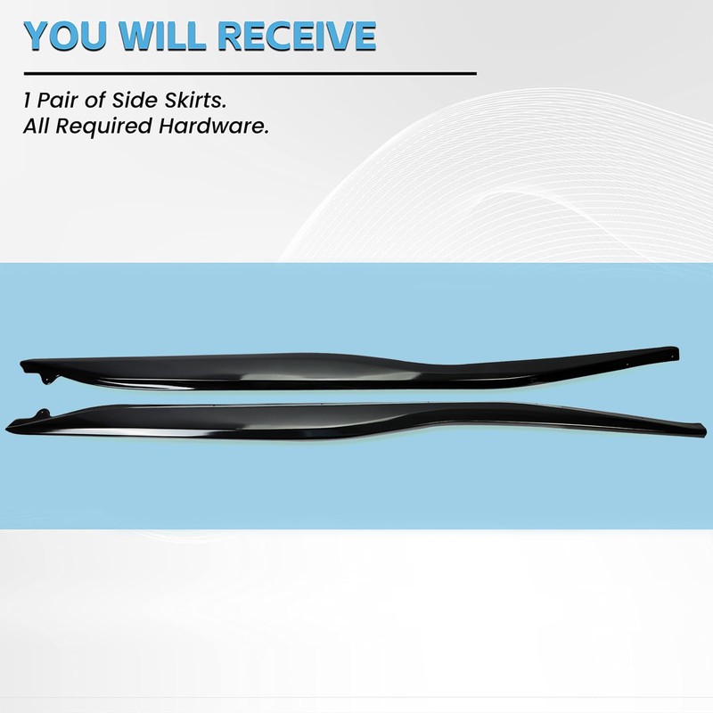 ECOTRIC Side Skirts Replacement Compatible with 2014-2019 Corvette C7 Stingray