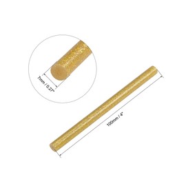 uxcell Mini Hot Glue Gun Sticks 4-inch x 0.27-inch for Glue Guns, Glitter Gold 16pcs