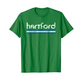 Hartford Connecticut Retro Vintage Throwback Weathered T-Shirt