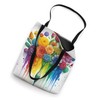 FLOWER PAINTBUSH WITH PAINT DRIPPING FROM THE BRUSH RAINBOW Tote