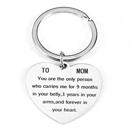 Gifts Keyring for Mom Mother Birthday Present Keychains for Women, I Love You Gifts Keychain for Mom Gift from Daughter Son Mama Key Chain Presents