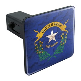 GRAPHICS & MORE Rustic Distressed Nevada State Flag Tow Trailer Hitch Cover Plug Insert