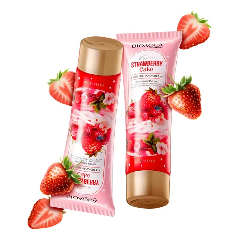 Crema Nutritiva Para Manos A+++ Bioaqua Strawberry Cake