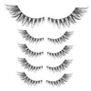 Baluue 5 Pairs Fake Lash Strip Set Half Lashes Extensions