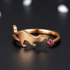 VIKI LYNN Cat Ring Open Adjustable Rings with Cubic Zirconia and 925 Sterling Silver Birthday Christmas Valentine's Day Gifts for Women, Sterling Silver Sterling silver Zirconia, Cubic Zirconia