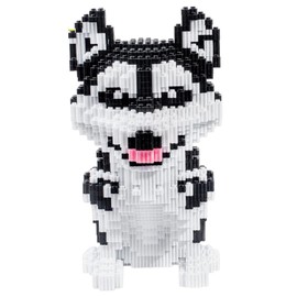 AHZILEI Micro Dog Building Husky Set, DIY Animal 3D Puzzle Building Toy Bricks Set, Educational Particle Building Blocks Toys Kits Gifts for Kids or Adults (4800 Pieces)