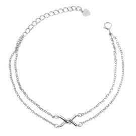 KIFUTENG Mother Daughter Bracelets Friendship Bracelets 925 Sterling Silver 18K Gold Plated Twist Knot Bracelets Stackable Bracelets for Women Trendy Jewelry Mom Birthday Christmas Gifts, 8.7 Inch,