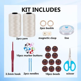 ACRNIGHEET Crochet Kit for Beginners Crochet Purse Bag for Women DIY Tote Bag Making Kit with Step-by-Step Tutorials Hobbies Project for Starter Boho Style Gift for Friends (Pearl White)