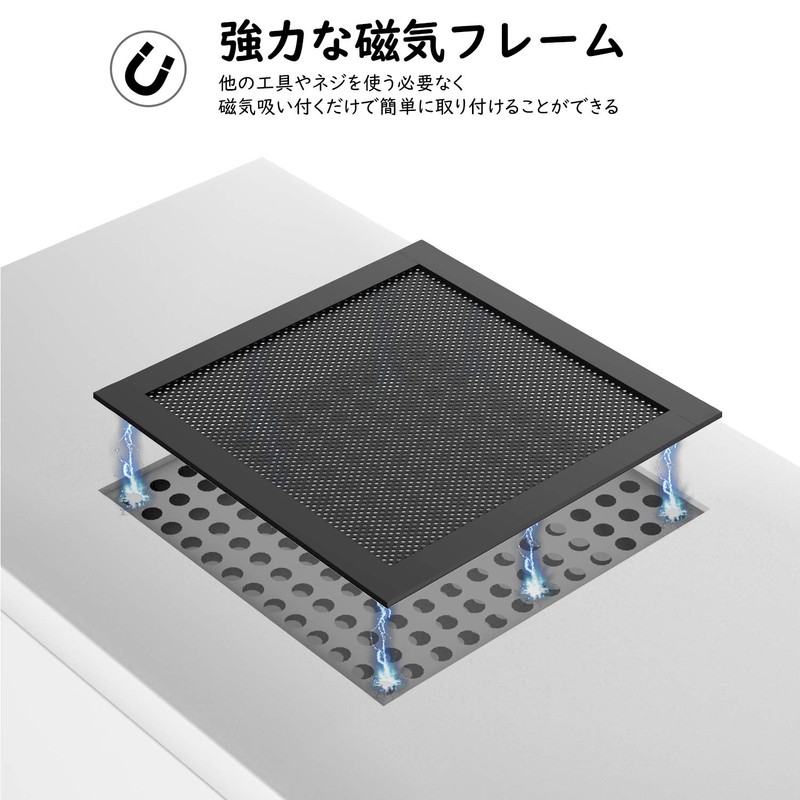 ATiC PC Case Fan Dustproof Grill PVC Material Magnetic Dust