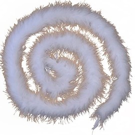 2 Yards 22g White Fluffy Marabou Feather Boa for DIY Craft Sewing Trim Home Wedding Party Christmas Decoration