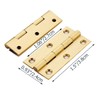 HGHN 8 Pcs Solid Brass Hinges, Jewelry Box Hinges, Small