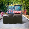 4 Panels Safety Barricade, 7.8FT Removable Foldable Security Gates Barrier