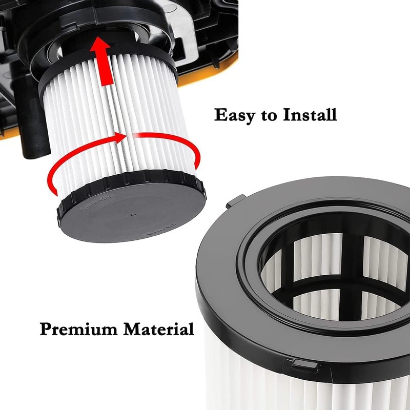 4 Pack DCV5801H Wet/Dry Vacuum HEPA Replacement Filter Compatible with
