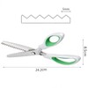 Pinking Shears Zigzag Scissors Stainless Steel Polypropylene Grey & Green