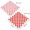 100Pcs Greaseproof Paper Sheets,Food Ggrade Wrap Paper Sheets Waterproof Checkered