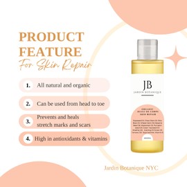 Organic Body Oil for Skin Repair Scars Stretchmarks 200ml