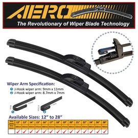 AERO Voyager 26" + 21" Premium All-Season OEM Quality Windshield Wiper Blades with Extra Rubber Refill + 1 Year Warranty (Set of 2)