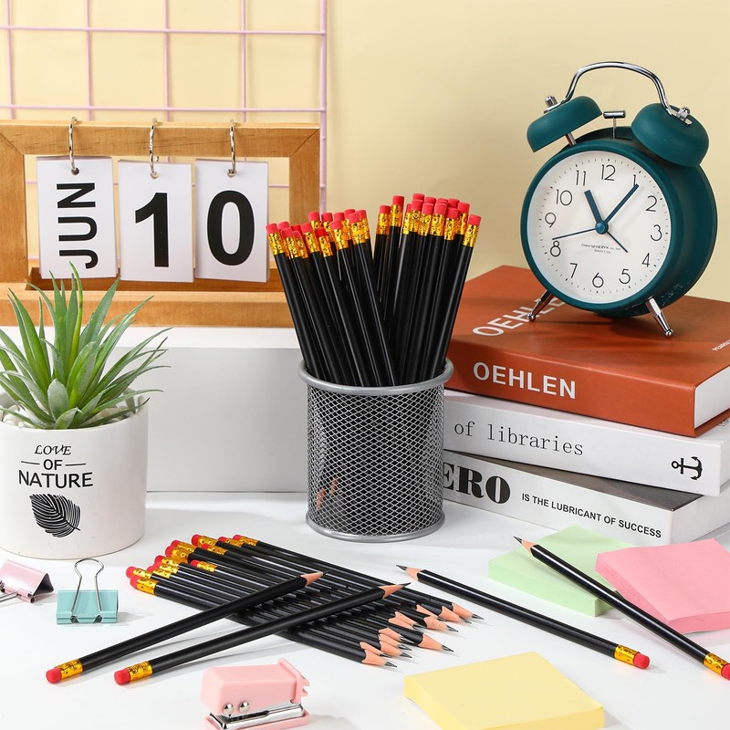 Tinlade 50 Pcs Triangular Grip Pencils Wood Wedding Pencils HB