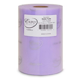 Expo International Decorative Matte Tulle Spool of 6 inch X 100 yards | Lavender