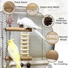 Jevnd Heavy-Duty Wood Bird Ladder Platform, Edible Bird Perches for