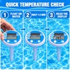 Solar Floating Pool Thermometer, Digital LCD Water Temperature Gauge with