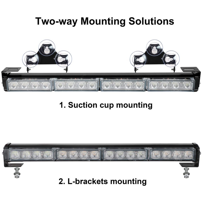ASPL 2x16.8 inch Emergency Flashing LED Traffic Advisor Strobe Light