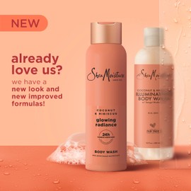 SheaMoisture SheaMoisture Coconut Hibiscus Body Wash Glowing Radiance Glowing Radiance body wash for 24H Visible Moisture for Healthy, Glowing Skin 18 oz