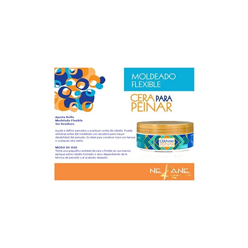 Nekane Cera para peinar profesional 160gr, aporta brillo y no