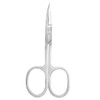 QVS Curved Nail Scissors Large Handle Pack of 1 silver