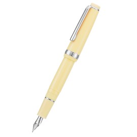 2 PCS Jinhao 82 Resin Fountain Pen Iridium Extra Fine & Fine Nib with Converter, Yellow with Silver Clip Writing Pen Set