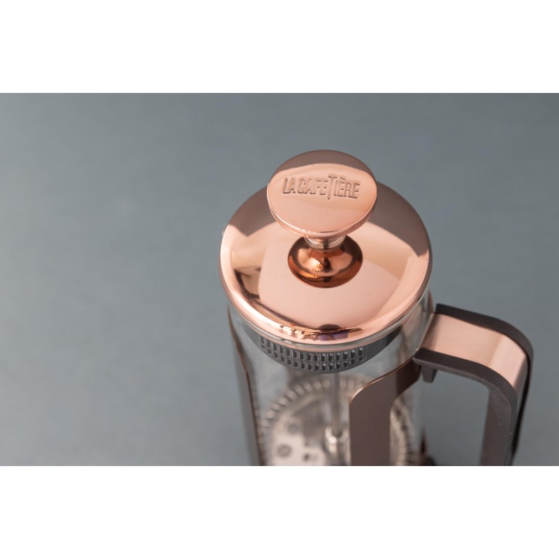 La Cafetière Roma Stainless Steel Cafetière, Three Cup, Copper, Gift